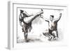 An Hand Drawn (Converted) Vector from Series Martial Arts: Sumo. Sumo is a Competitive Full-Contact-KUCO-Framed Art Print