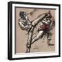 An Hand Drawn Converted Vector (In Calligraphic and Grunge) Style from Series Martial Arts: TAEKWON-KUCO-Framed Art Print