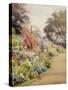 An Herbaceous Border-Harry E. James-Stretched Canvas