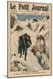 An Heroic Round, an Alpine Postman Rescuing a Traveller Stuck in the Snow, Front Cover…-French School-Mounted Giclee Print