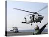 An HH-60H Sea Hawk Helicopter Takes Off from USS Ronald Reagan-Stocktrek Images-Stretched Canvas