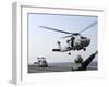 An HH-60H Sea Hawk Helicopter Takes Off from USS Ronald Reagan-Stocktrek Images-Framed Photographic Print