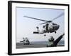An HH-60H Sea Hawk Helicopter Takes Off from USS Ronald Reagan-Stocktrek Images-Framed Photographic Print