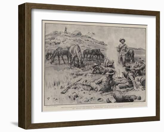 An Hour's Off-Saddle, Patrolling with Brabant's Horse-Frank Dadd-Framed Giclee Print