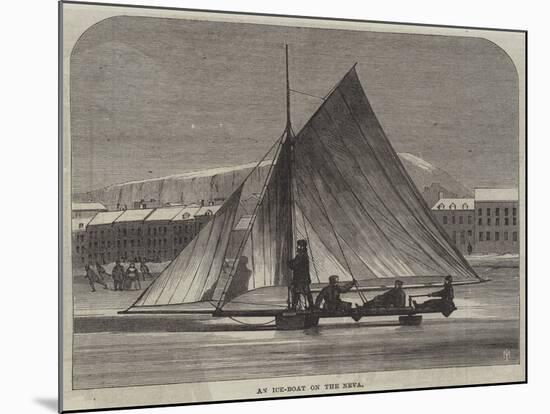 An Ice-Boat on the Neva-null-Mounted Giclee Print