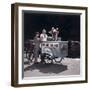 An Ice Cream Man Giving a Cone To a Child-null-Framed Photographic Print