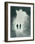 'An Ice Grotto - Tent Island in Distance (Captain Scott and Wright)', c1911, (1913)-Herbert Ponting-Framed Photographic Print