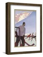 An Ice-Hockey Match in Chamonix France-Roger Broders-Framed Photographic Print