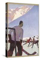 An Ice-Hockey Match in Chamonix France-Roger Broders-Stretched Canvas