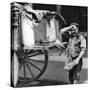 An Ice Man with His Cart, London, 1926-1927-null-Stretched Canvas