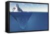 An Iceberg with Visible Underwater Surface-Goodmorning3am-Framed Stretched Canvas