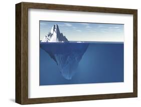 An Iceberg with Visible Underwater Surface-Goodmorning3am-Framed Photographic Print