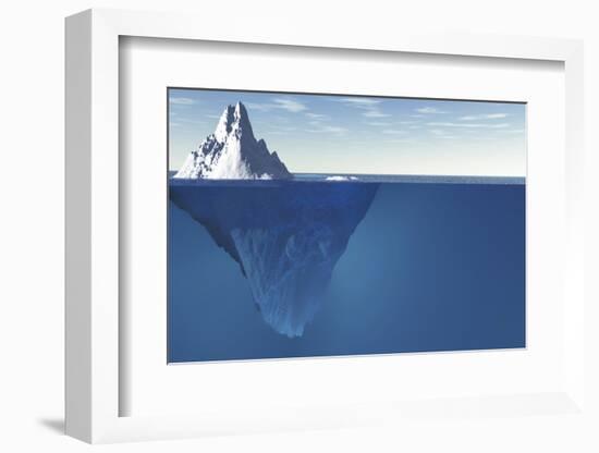 An Iceberg with Visible Underwater Surface-Goodmorning3am-Framed Photographic Print