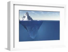 An Iceberg with Visible Underwater Surface-Goodmorning3am-Framed Photographic Print