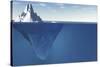 An Iceberg with Visible Underwater Surface-Goodmorning3am-Stretched Canvas