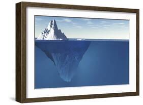 An Iceberg with Visible Underwater Surface-Goodmorning3am-Framed Photographic Print