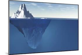 An Iceberg with Visible Underwater Surface-Goodmorning3am-Mounted Photographic Print