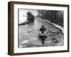 An "Icebreaker" Narrow Boat-null-Framed Photographic Print