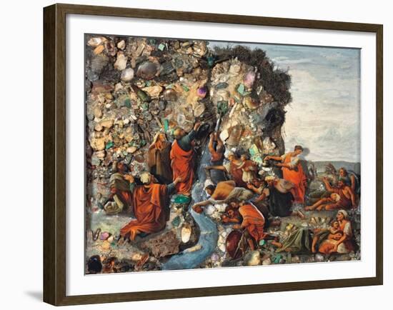 An Icon Depicting Moses Striking the Rock-null-Framed Giclee Print