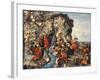 An Icon Depicting Moses Striking the Rock-null-Framed Giclee Print