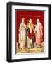 An Icon Painted on Glass Depicting Saint Nicholas-null-Framed Premium Giclee Print