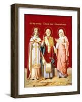 An Icon Painted on Glass Depicting Saint Nicholas-null-Framed Giclee Print