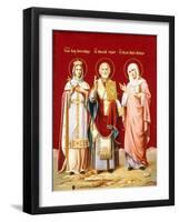 An Icon Painted on Glass Depicting Saint Nicholas-null-Framed Giclee Print