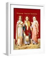 An Icon Painted on Glass Depicting Saint Nicholas-null-Framed Giclee Print