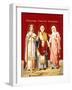 An Icon Painted on Glass Depicting Saint Nicholas-null-Framed Giclee Print