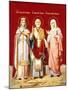 An Icon Painted on Glass Depicting Saint Nicholas-null-Mounted Giclee Print
