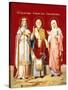 An Icon Painted on Glass Depicting Saint Nicholas-null-Stretched Canvas