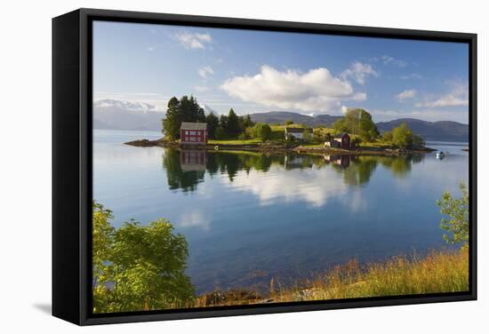 An Idyllic Rural Island in the Hardanger Fjord, Hordaland, Norway, Scandinavia, Europe-Doug Pearson-Framed Stretched Canvas