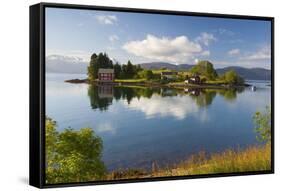 An Idyllic Rural Island in the Hardanger Fjord, Hordaland, Norway, Scandinavia, Europe-Doug Pearson-Framed Stretched Canvas