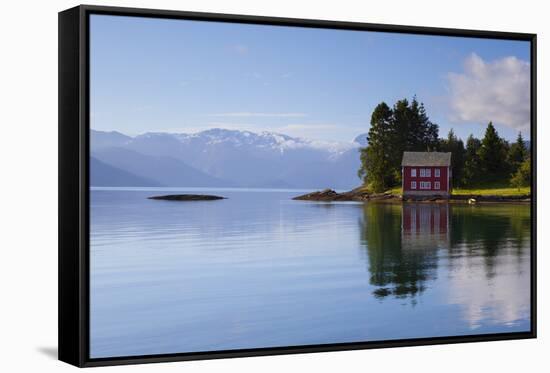 An Idyllic Rural Island in the Hardanger Fjord, Hordaland, Norway, Scandinavia, Europe-Doug Pearson-Framed Stretched Canvas