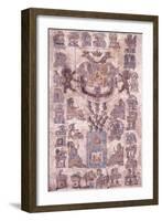 An Illuminated Document from Mexico, Showing the Coat of Arms of the Viceroy Sotomayor, C.1645-null-Framed Giclee Print