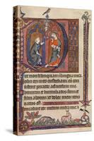 An Illuminated Page from the Vaux-Bardolf Psalter, C1310, (1937)-null-Stretched Canvas