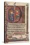 An Illuminated Page from the Vaux-Bardolf Psalter, C1310, (1937)-null-Stretched Canvas