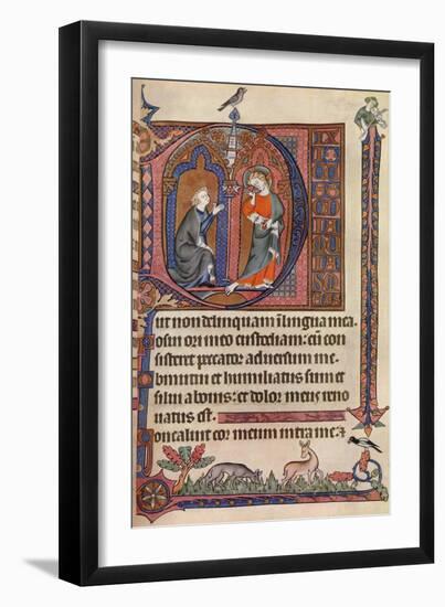 An Illuminated Page from the Vaux-Bardolf Psalter, C1310, (1937)-null-Framed Giclee Print