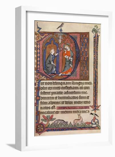 An Illuminated Page from the Vaux-Bardolf Psalter, C1310, (1937)-null-Framed Giclee Print