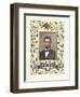 An Illuminated Page with a Miniature Portrait of Abraham Lincoln, 1928-Alberto Sangorski-Framed Giclee Print