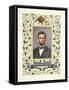 An Illuminated Page with a Miniature Portrait of Abraham Lincoln, 1928-Alberto Sangorski-Framed Stretched Canvas