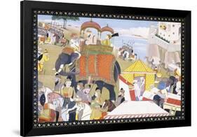 An Illustration from the Hamir Hath, Early 19th Century-null-Framed Premium Giclee Print