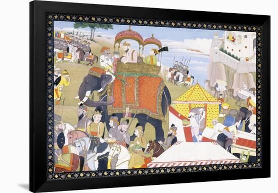 An Illustration from the Hamir Hath, Early 19th Century-null-Framed Giclee Print