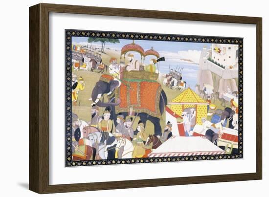 An Illustration from the Hamir Hath, Early 19th Century-null-Framed Giclee Print