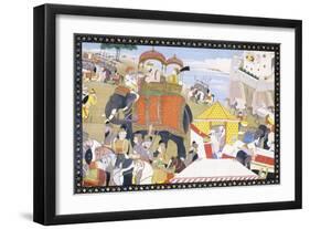 An Illustration from the Hamir Hath, Early 19th Century-null-Framed Giclee Print