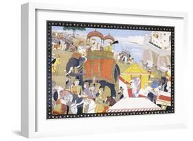 An Illustration from the Hamir Hath, Early 19th Century-null-Framed Giclee Print