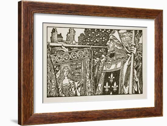 An illustration from 'The Story of King Arthur and his Knights', 1903-Howard Pyle-Framed Giclee Print