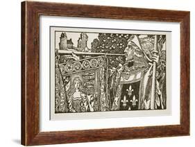 An illustration from 'The Story of King Arthur and his Knights', 1903-Howard Pyle-Framed Giclee Print