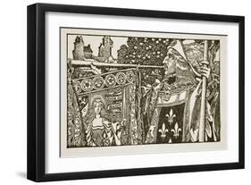 An illustration from 'The Story of King Arthur and his Knights', 1903-Howard Pyle-Framed Giclee Print