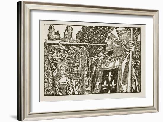 An illustration from 'The Story of King Arthur and his Knights', 1903-Howard Pyle-Framed Giclee Print